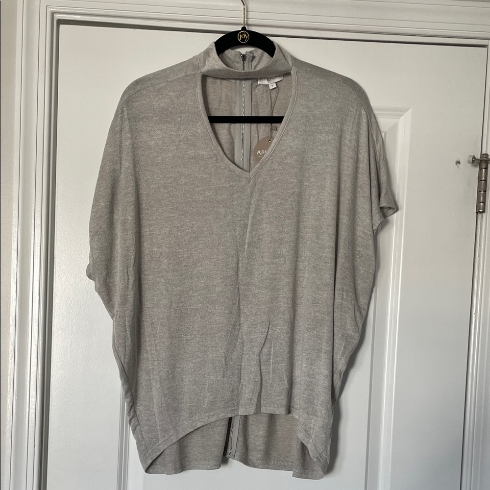 APRICOT Gray V-Neck Top